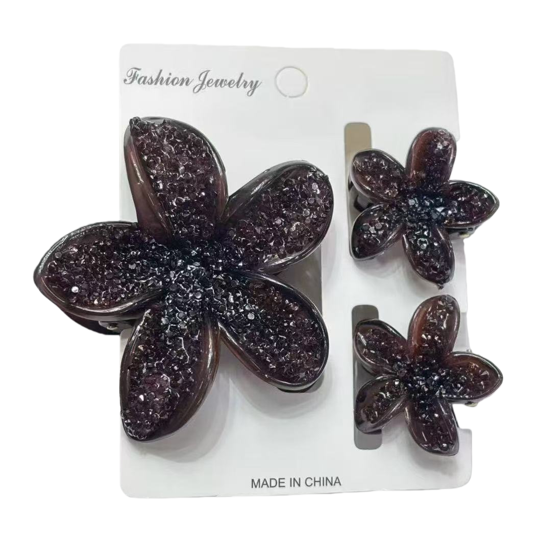 Fashionable jewelry, flower-shaped shark clips, hairpins, hair accessories, cute and exquisite beauty accessories for women Item Picture