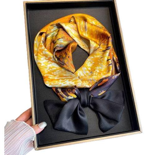 Silk scarves, ribbon square scarves, shawls, scarves and small silk scarves are elegant, fashionable and versatile Item Picture