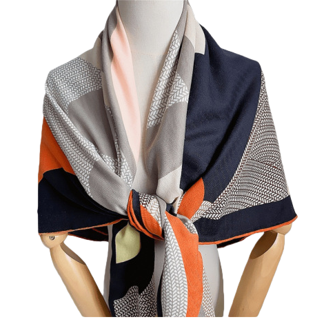 Muslim women's long wool scarf, ribbon shawl, silk scarf, square scarf Item Picture
