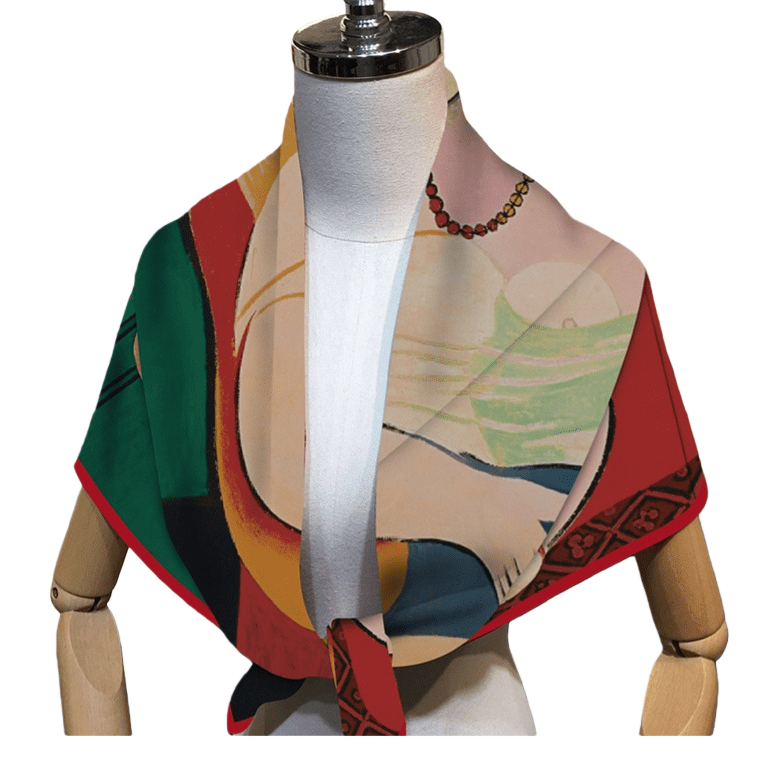 Silk scarf, ribbon scarf, square scarf, shawl, small silk scarf, 100x30cm, 1449, 32035 Item Picture