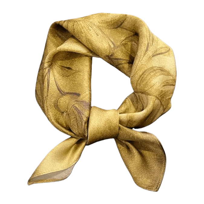 Silk scarf, ribbon scarf, square scarf, shawl, small silk scarf 100, natural, soft, breathable Item Picture
