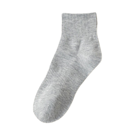 Yin Kai Knitting - Men's and Women's Summer Thin Solid Color Sweat-absorbing and odor-proof Short Socks Pure Cotton Breathable Thin Mesh Business Short Socks 163200422 Item Picture