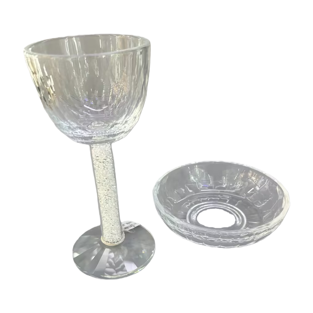 ins popular wine glass set, home embossed wine glass, Champagne glass, lead-free crystal glass tall glass Item Picture