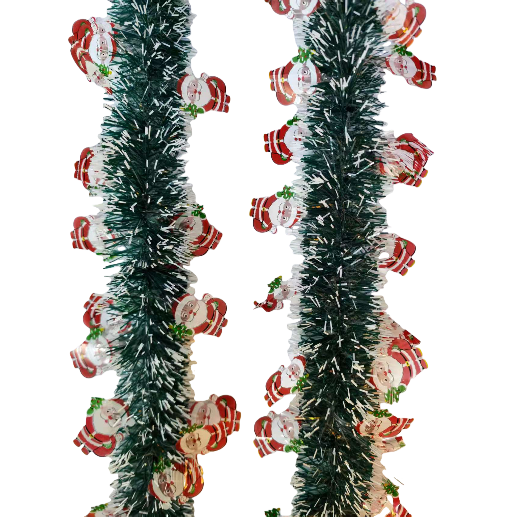 Sote Christmas decorations, Santa Claus pendants, green shiny ribbons, Christmas hats, Christmas wreaths, Christmas Item Picture