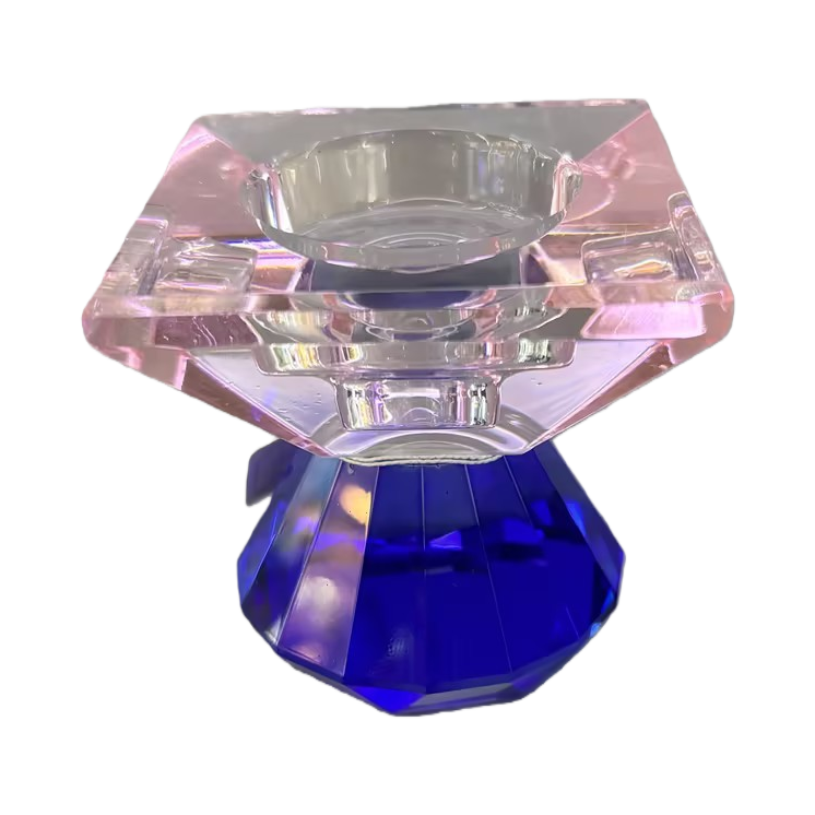 Factory direct sales of exquisite and simple glass crystal candle holders, home desktop decorations, and festive atmosphere props Item Picture