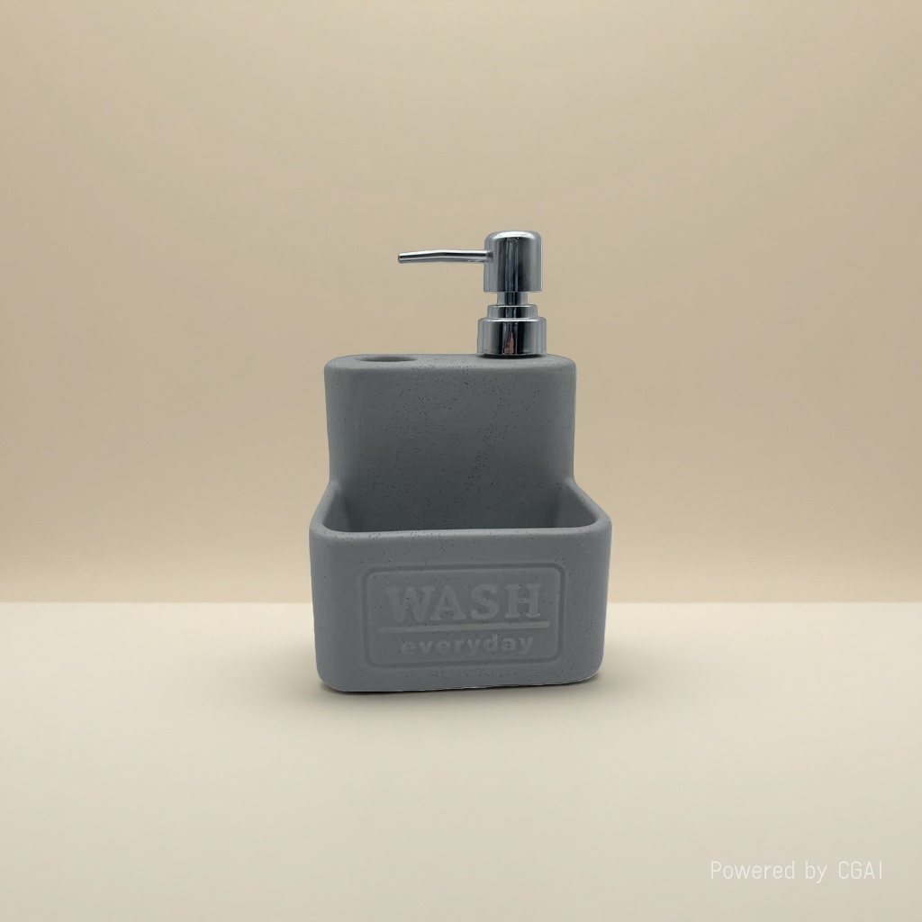 灰色手动皂液器套装