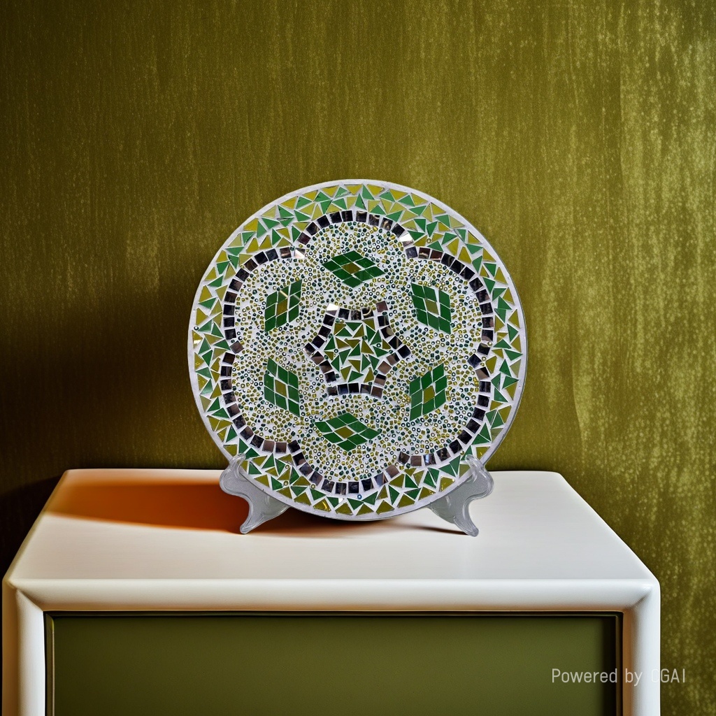 Mosaic decorative plates, glass and ceramic fruit plates Application Scenario