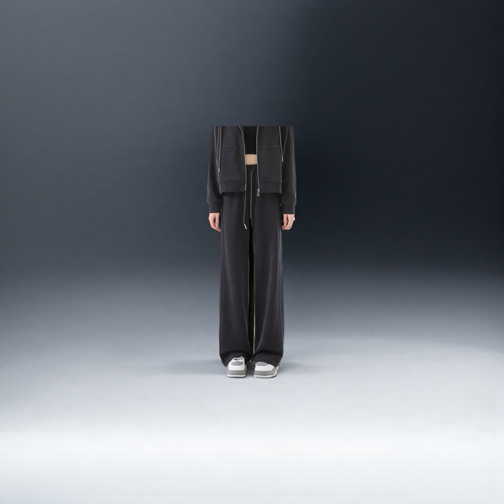 Huamian black loose sweatpants and sweatpants are 100% cotton, breathable, comfortable, figure-hugging and slimming