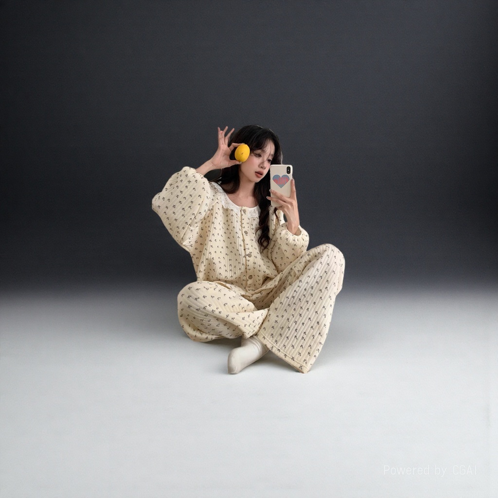 女士家居服实物图