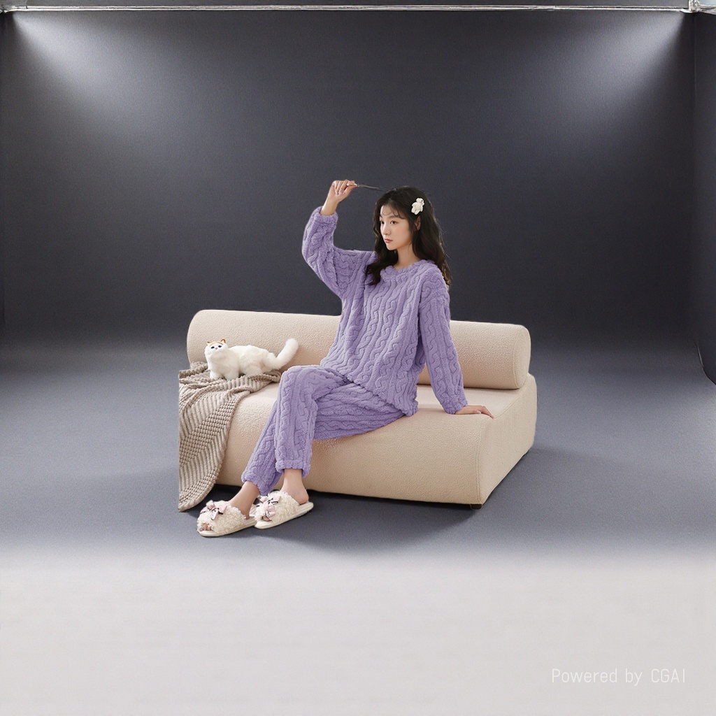 女士家居服实物图