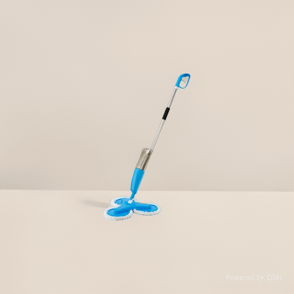 Best-selling spray water mop with telescopic rod, three round heads, 750ml, factory direct sales 112746327 Specification image