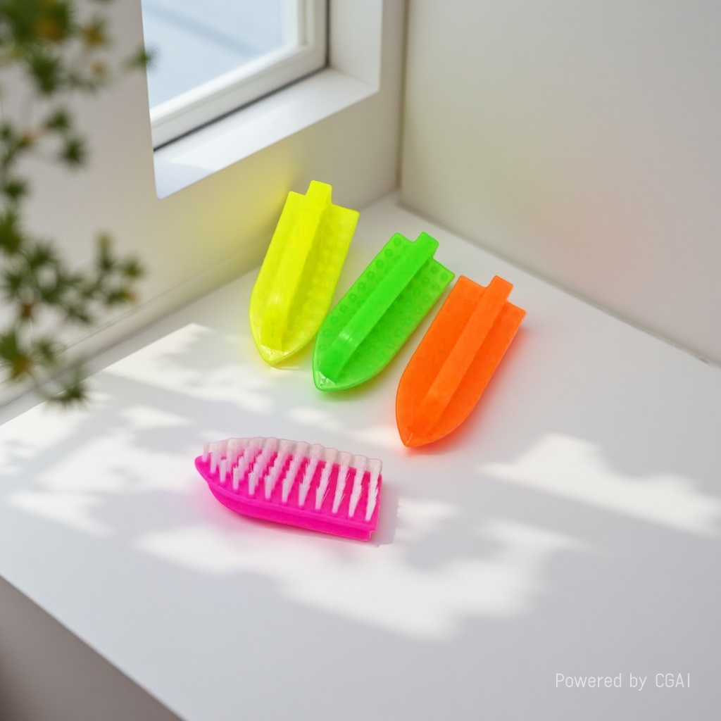 Plastic laundry brush with iron handle, candy-colored cleaning brush, bathtub brush, basin brush, shoe cleaning brush Specification image