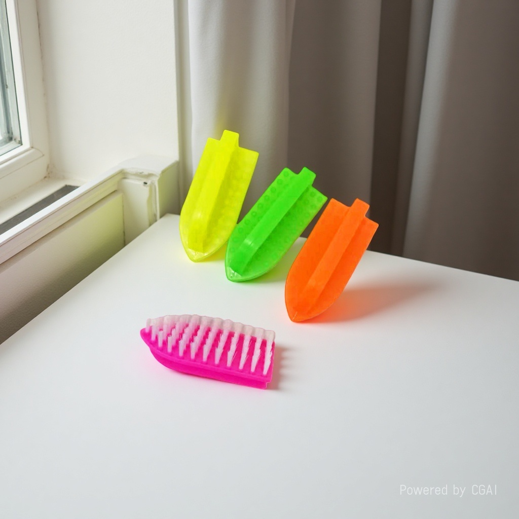 Plastic laundry brush with iron handle, candy-colored cleaning brush, bathtub brush, basin brush, shoe cleaning brush Application Scenario
