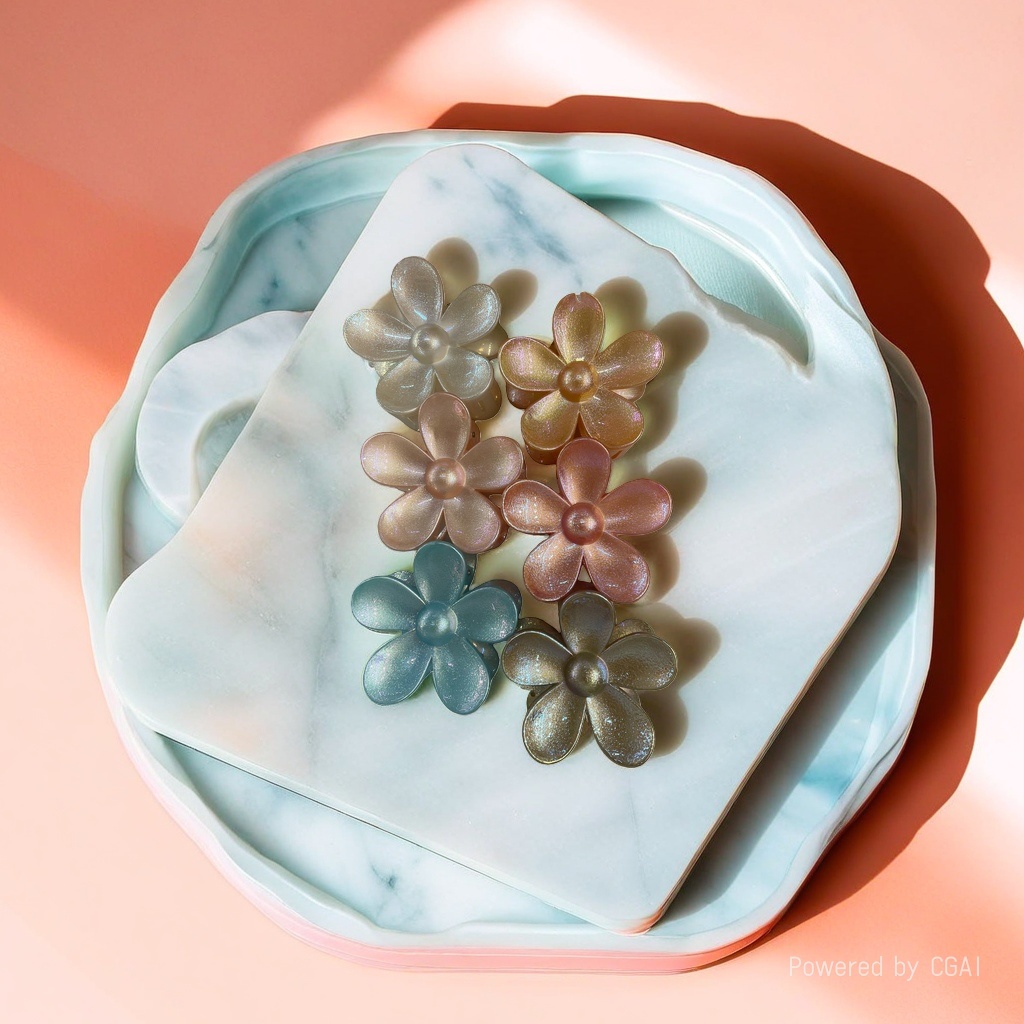 Colorful flower-shaped decorative items, ecological bottles, acrylic vases, home ornaments, bamboo and cypress potted vases Application Scenario