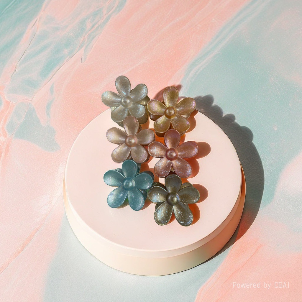 Colorful flower-shaped decorative items, ecological bottles, acrylic vases, home ornaments, bamboo and cypress potted vases