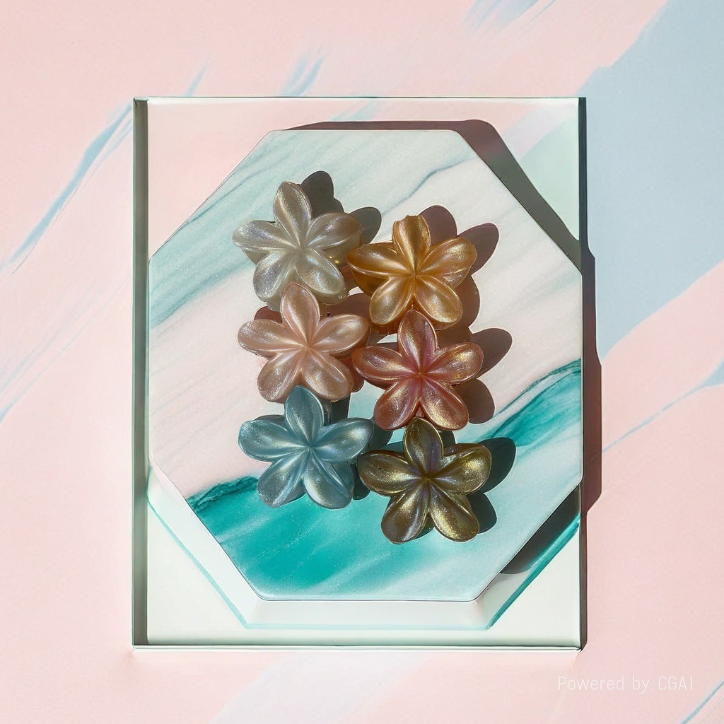 Soap flower flower-shaped, colored soap without a base, soap flower head Specification image