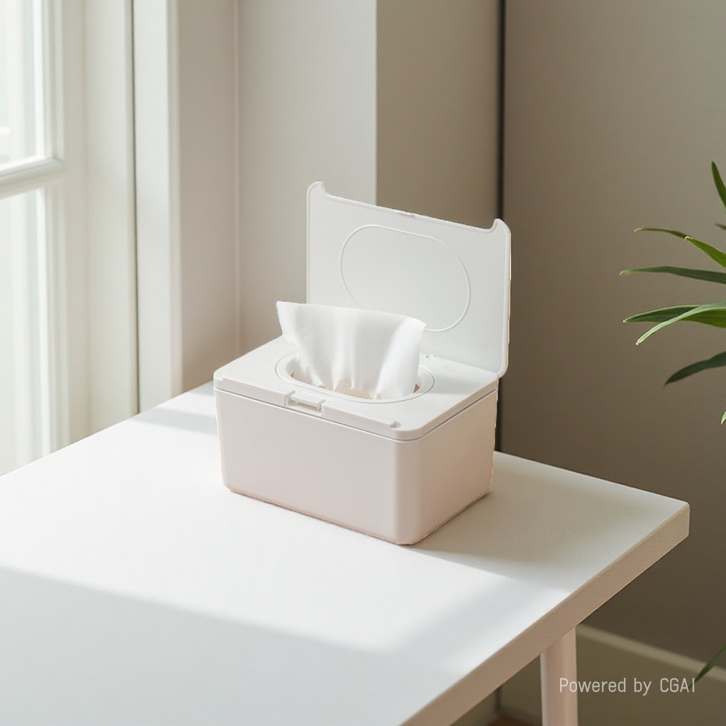Desktop tissue box, wet wipe storage box, napkin box, sealed wet wipe box, tissue holder, living room household tissue box Specification image
