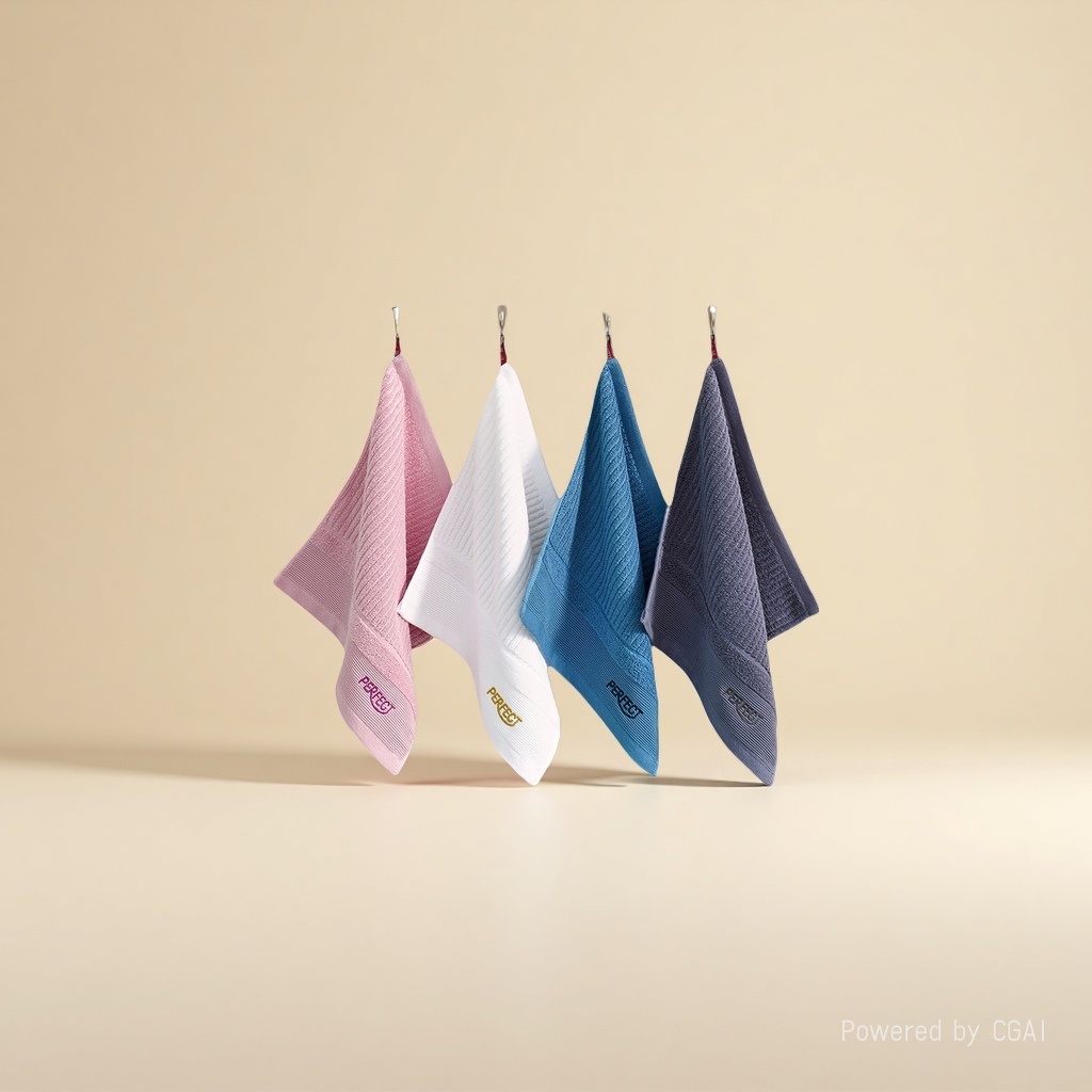 Pure cotton square towels for face washing, household hand towels, all-cotton absorbent, not easy to hang down, hanging square towels Specification image