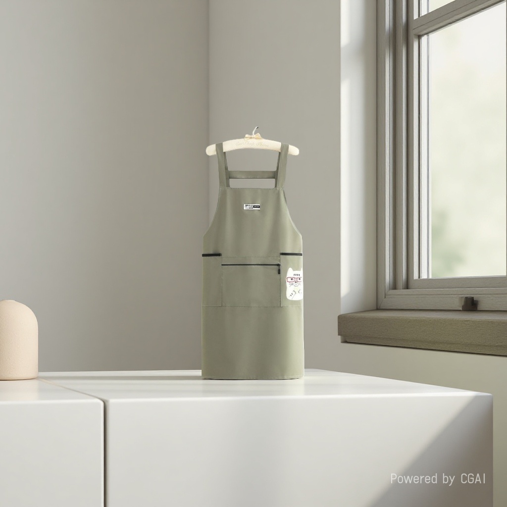 Waterproof apron, oil-proof, custom kitchen, home, fashionable cooking, printed, catering work clothes, new style, 140336397 Application Scenario