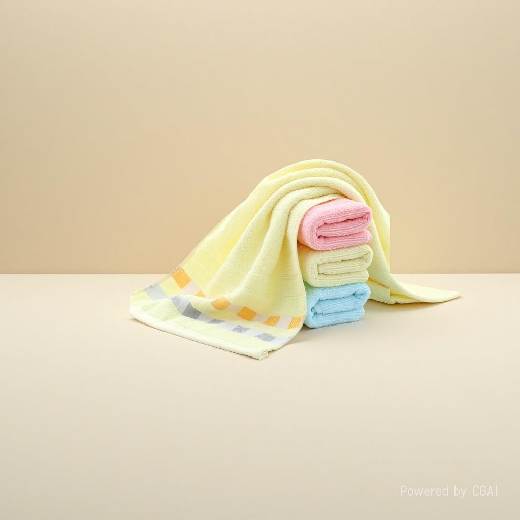 Wholesale of plain, intermittent checkered face towels as gifts for labor protection and return gifts Specification image