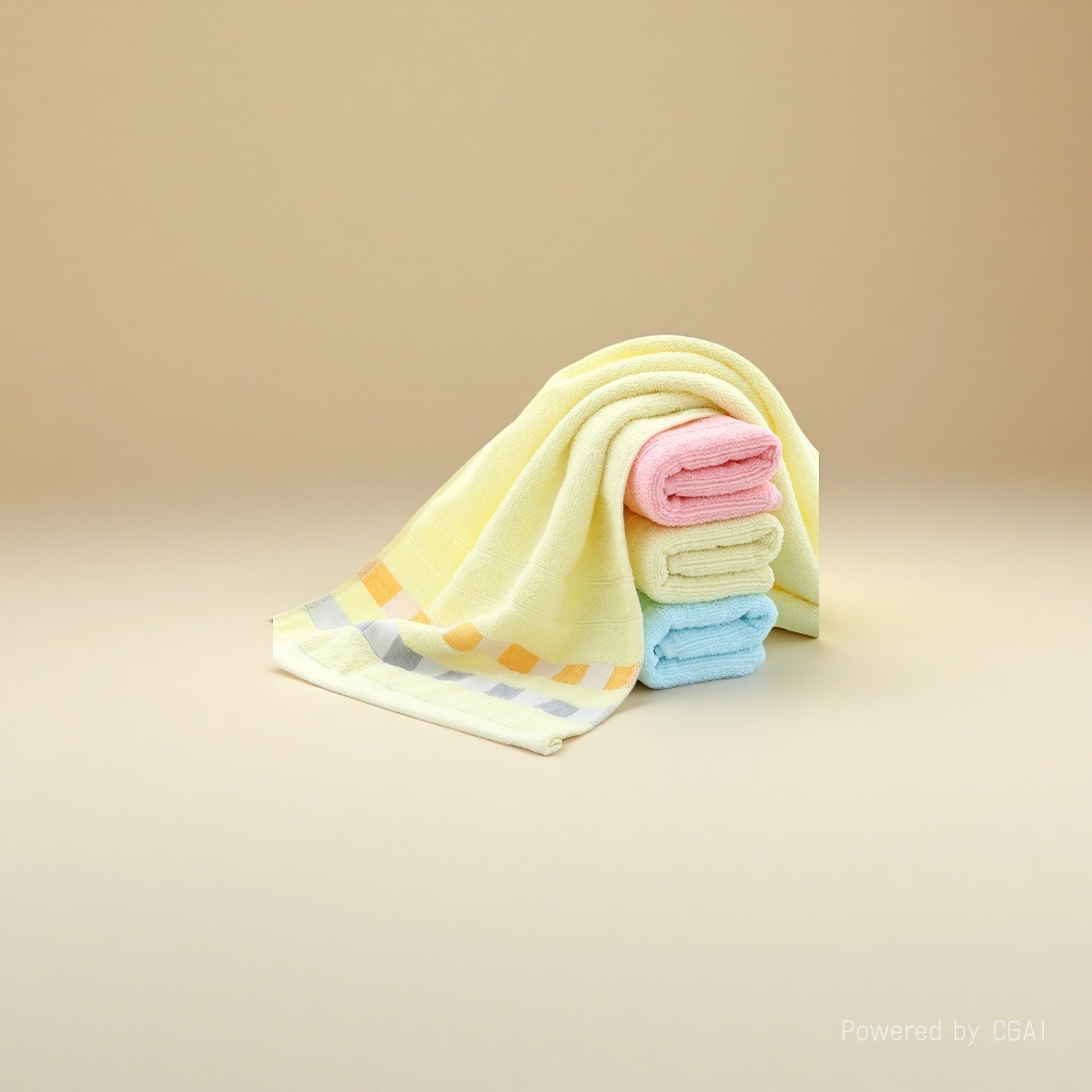 Wholesale of plain, intermittent checkered face towels as gifts for labor protection and return gifts Item Picture