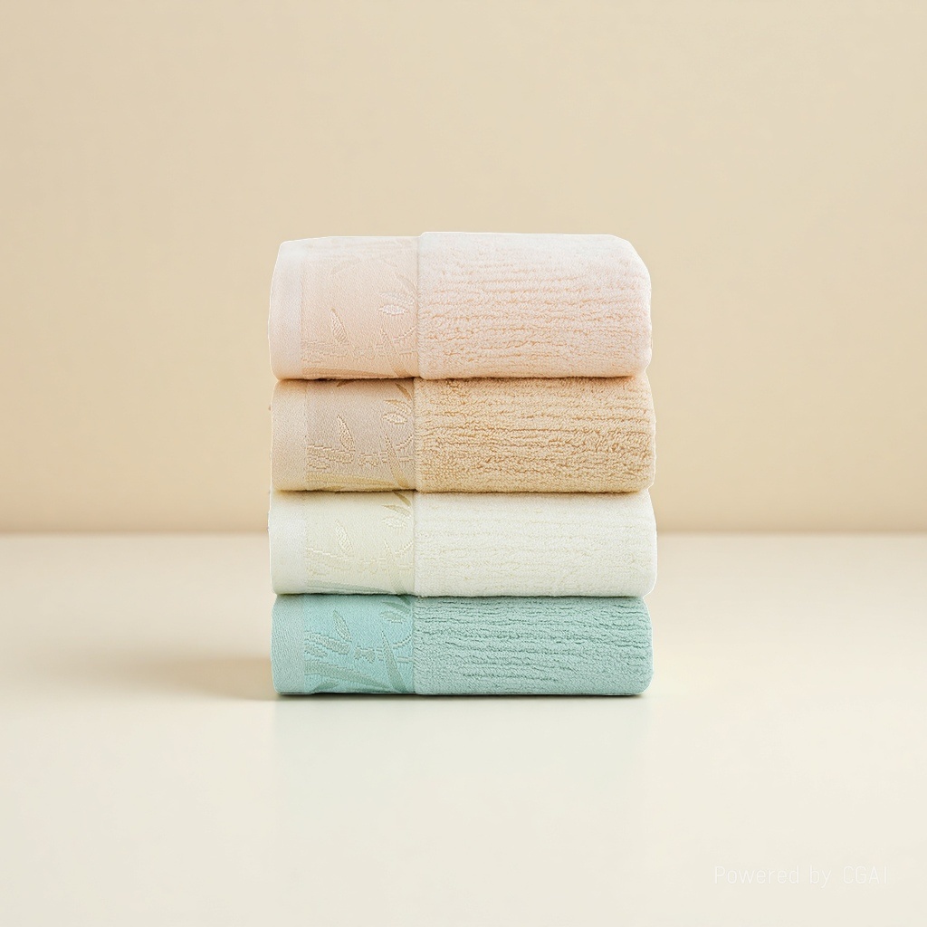 Bamboo fiber towel, bamboo charcoal fiber face towel gift, D-made LOGO solid color face towel manufacturer wholesale details Picture