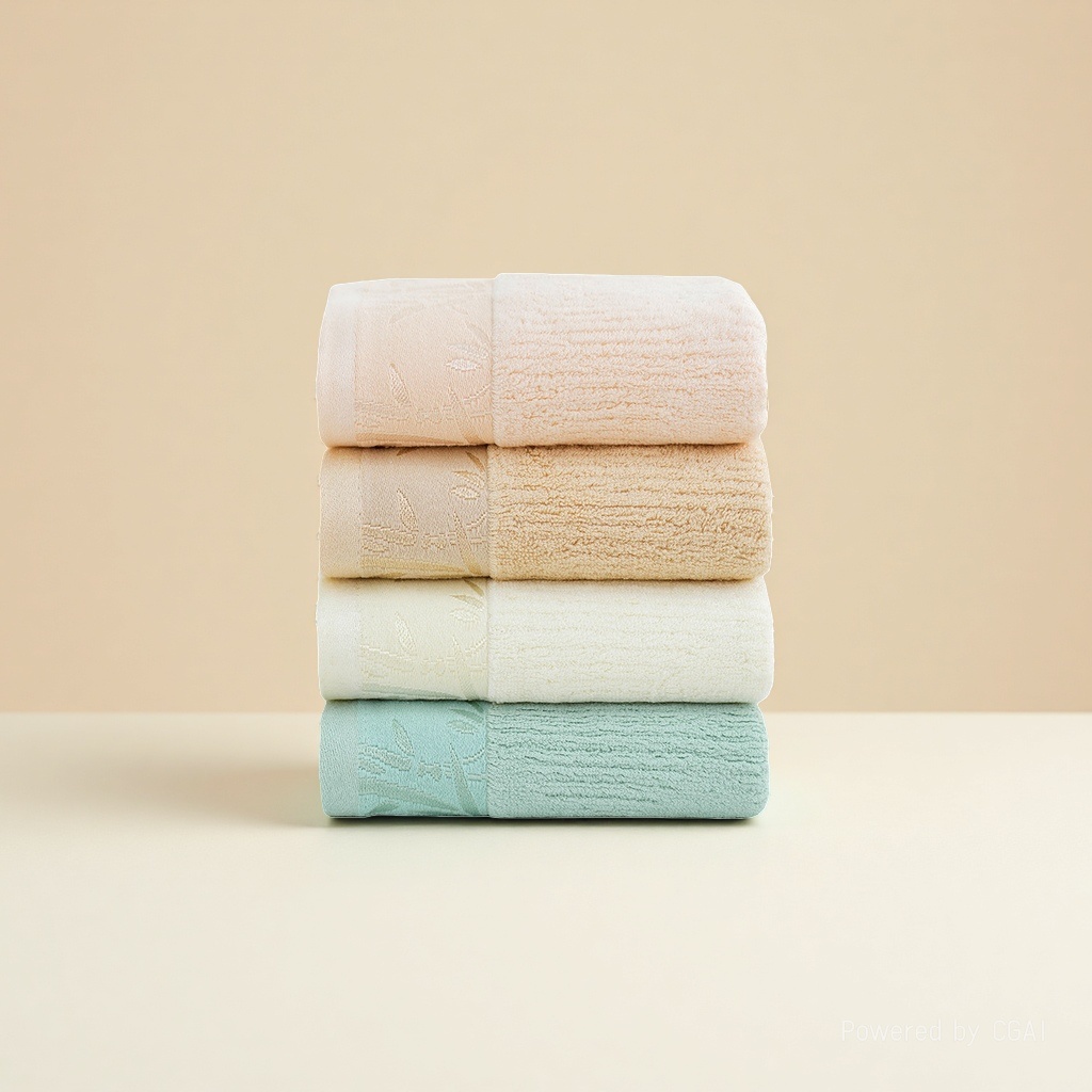 Bamboo fiber towel, bamboo charcoal fiber face towel gift, D-made LOGO solid color face towel manufacturer wholesale Item Picture