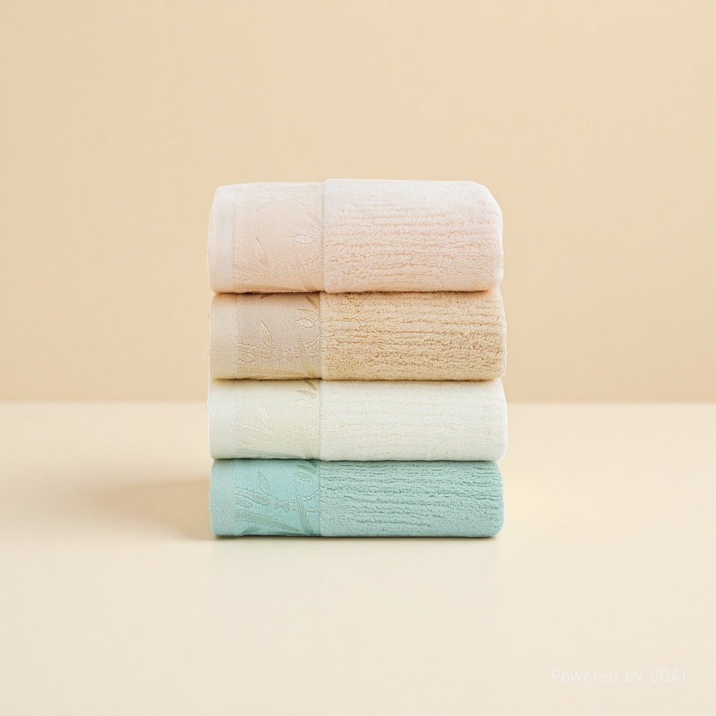 Bamboo fiber towel, bamboo charcoal fiber face towel gift, D-made LOGO solid color face towel manufacturer wholesale Specification image