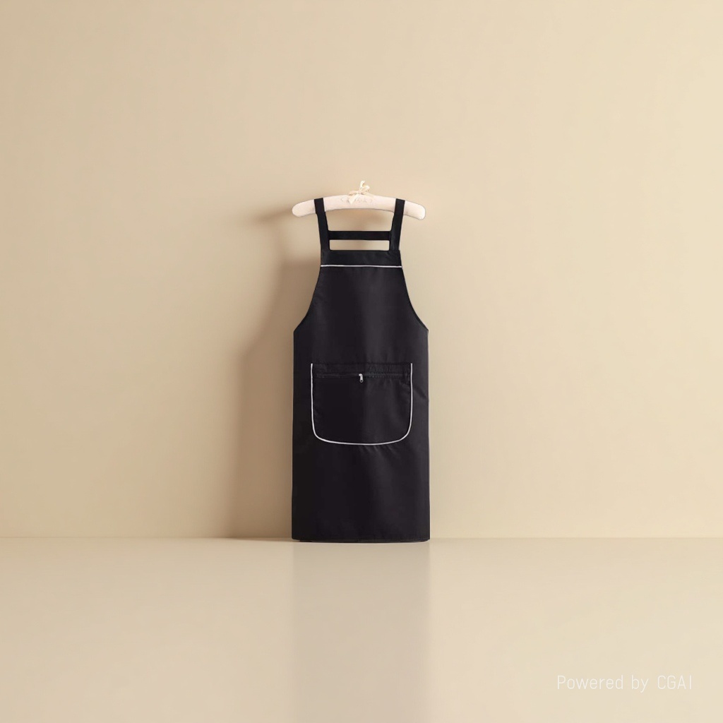 Zipper pocket apron, custom-made logo printed for the catering industry, waterproof work clothes for coffee, milk tea, supermarket and fruit store Specification image