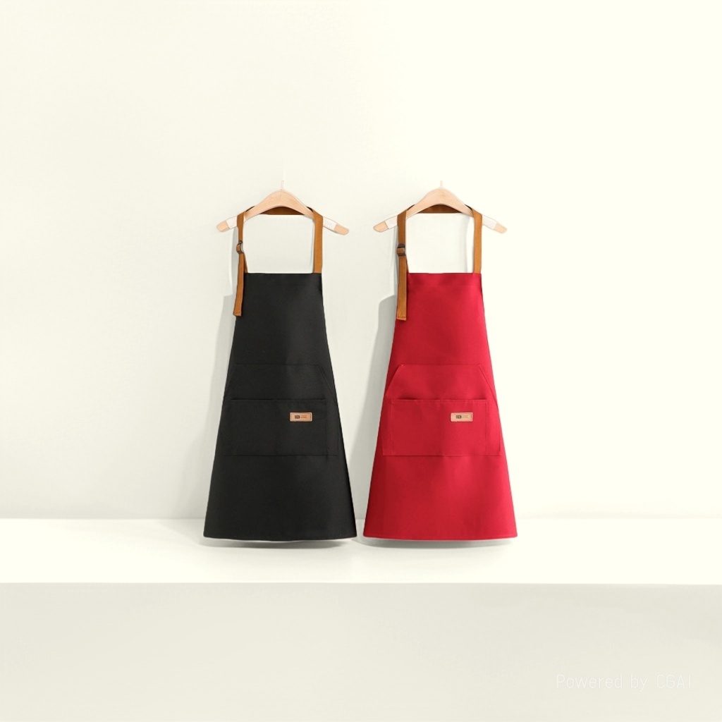 The apron is waterproof and oil-resistant. It is used for cooking in the kitchen. The waistband is thickened. It is a special work uniform for the catering industry. It can be worn outside the barber shop for setting up a stall details Picture