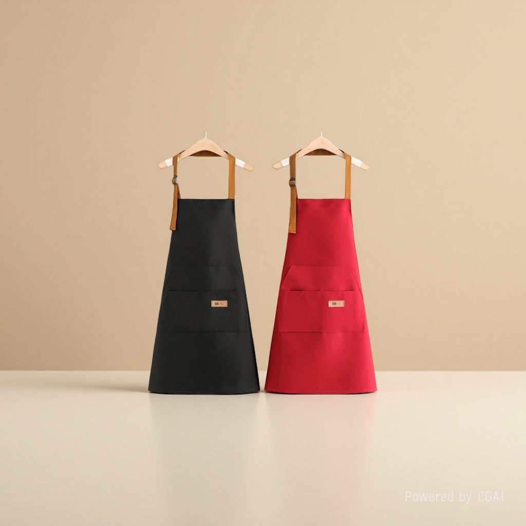 The apron is waterproof and oil-resistant. It is used for cooking in the kitchen. The waistband is thickened. It is a special work uniform for the catering industry. It can be worn outside the barber shop for setting up a stall Specification image