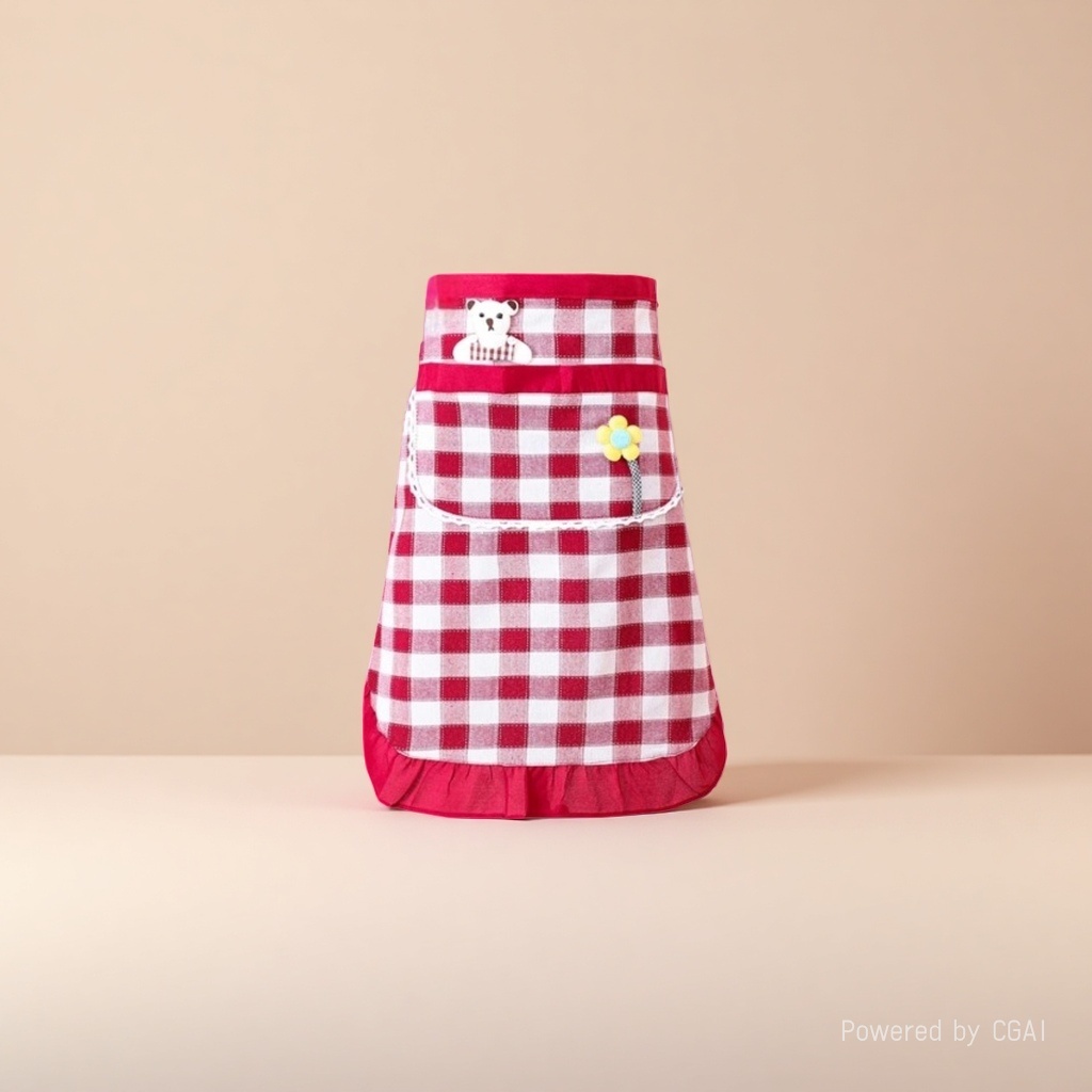 Breathable half-length apron, stain-resistant, home kitchen cooking waistband, stylish and fashionable, new half-length baking work clothes for women Specification image