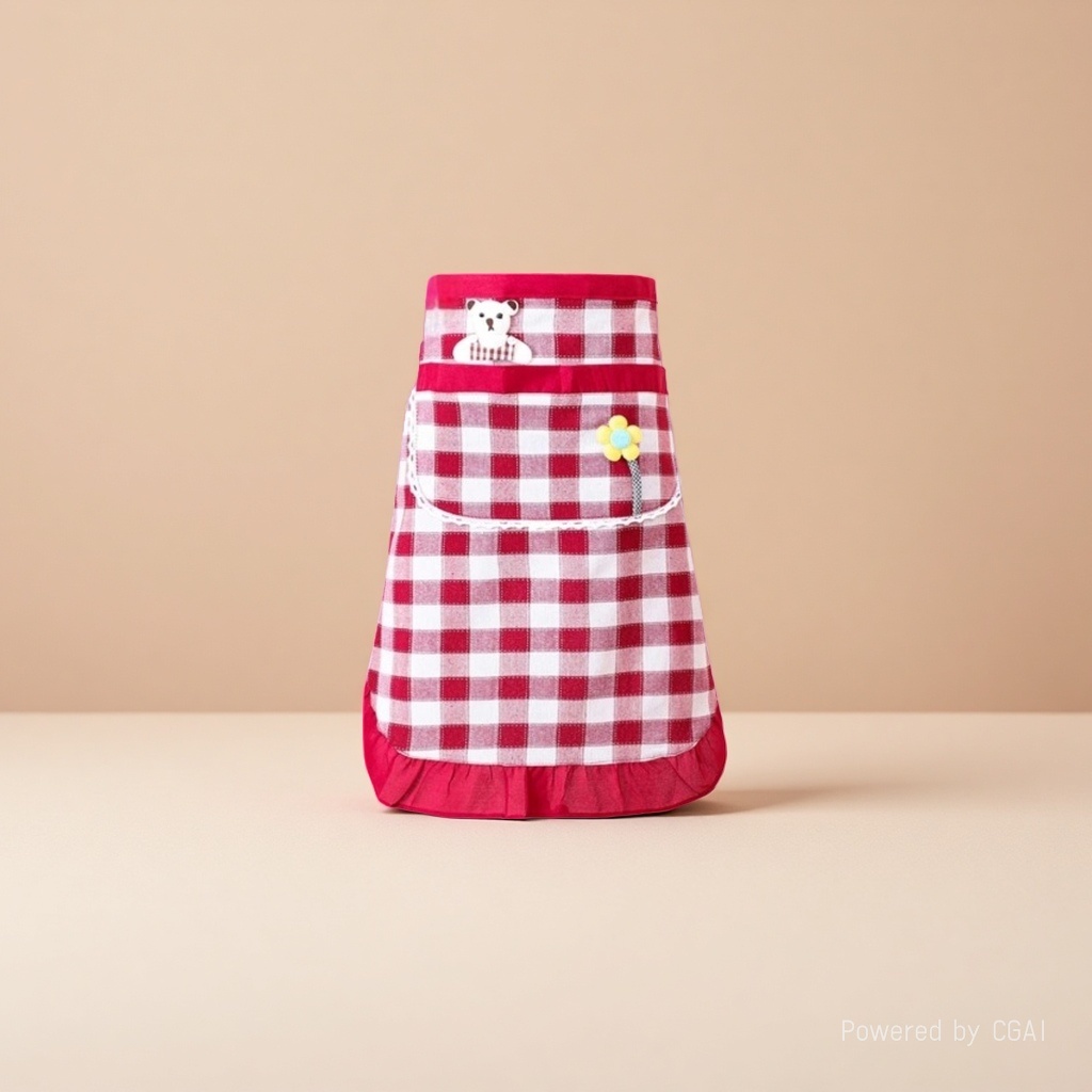 Breathable half-length apron, stain-resistant, home kitchen cooking waistband, stylish and fashionable, new half-length baking work clothes for women