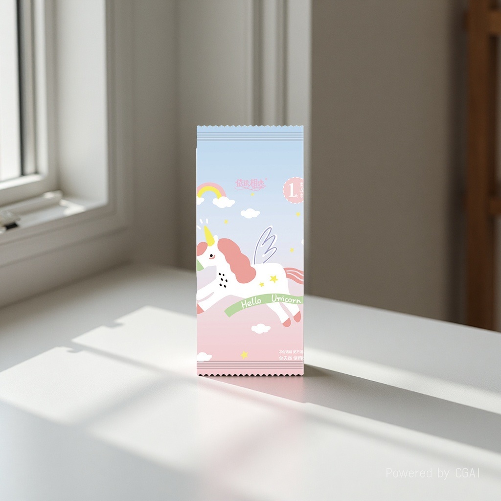 Cute cartoon portable wet wipes box set, cleaning wet wipes, baby cross-border e-commerce wet wipes Specification image