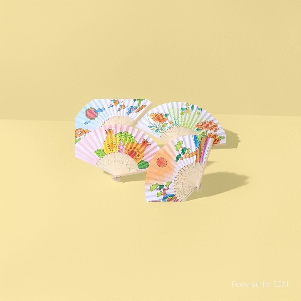 漆扇子/扇子/折扇/扇子女夏季中国风/扇子刺绣产品图