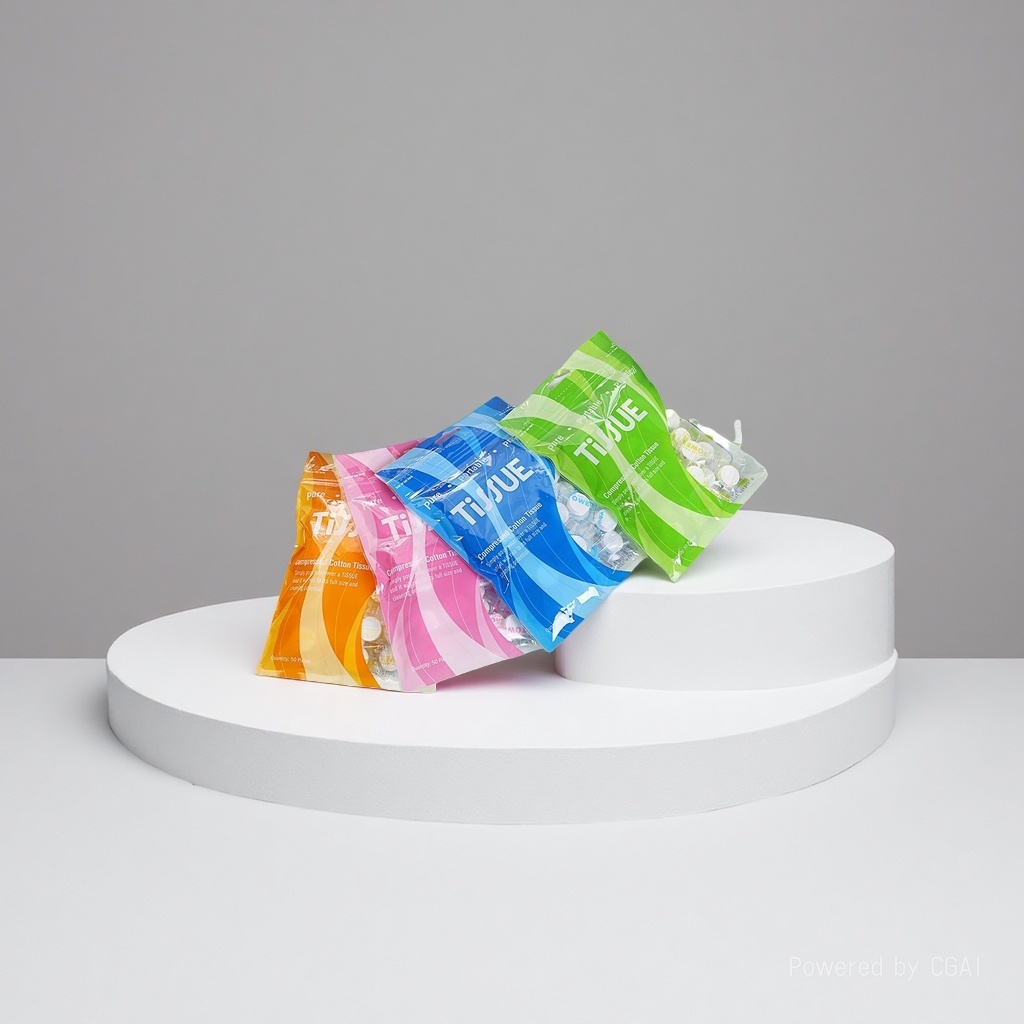50 candy bagged compressed towel Portable disposable face towel Beauty cleansing towel 152646122 Specification image
