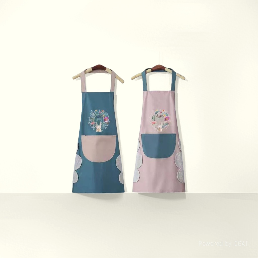 Cute Japanese-style waterproof apron, kitchen and household women's fashionable oil-resistant work clothes custom logo Application Scenario