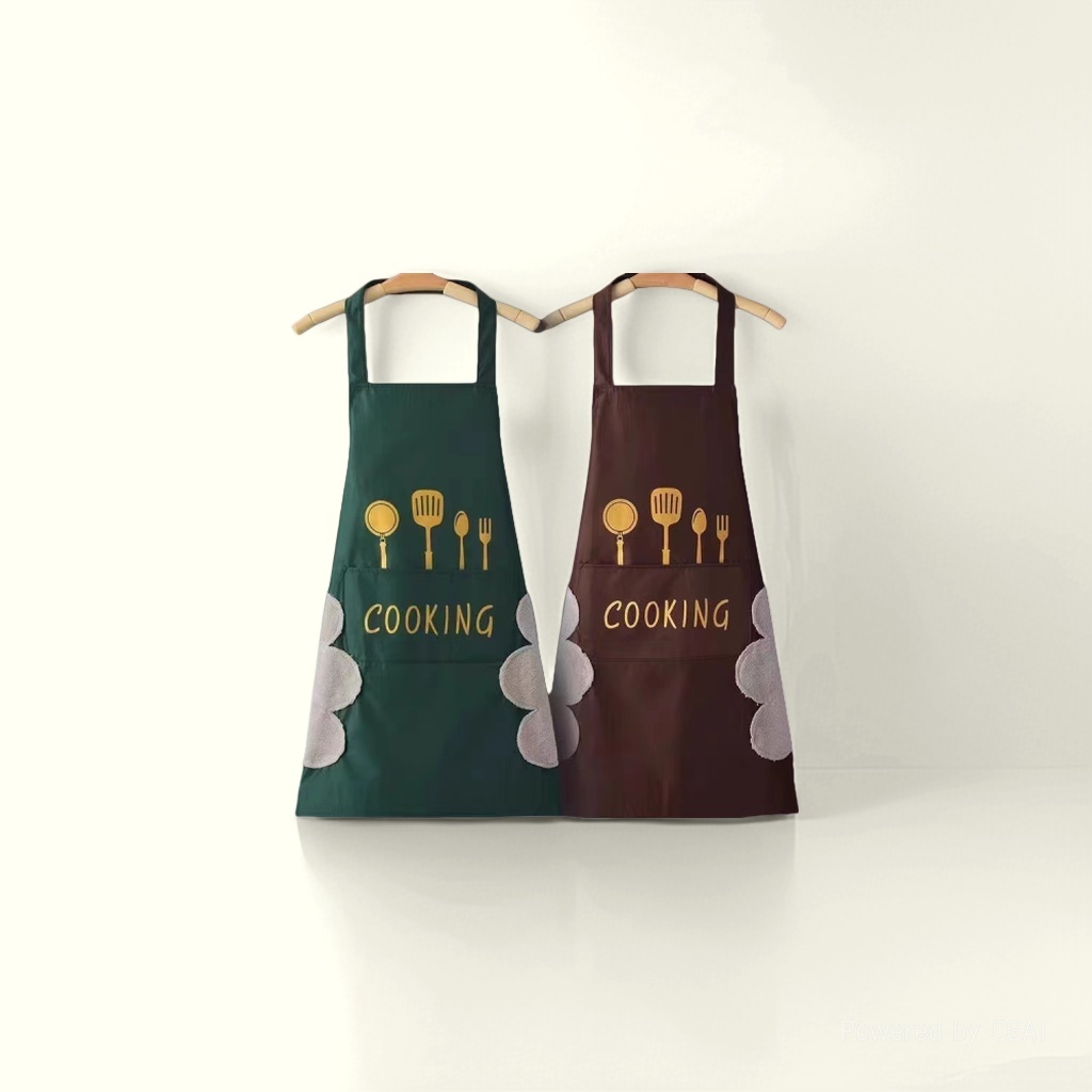 A popular, high-appearance-level waterproof and oil-resistant apron with a half-length waistband for kitchen and home use Application Scenario