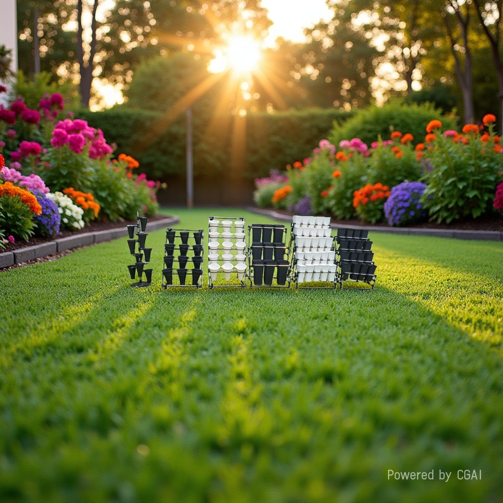The stainless steel flower stand set is multi-purpose, easy to move and durable