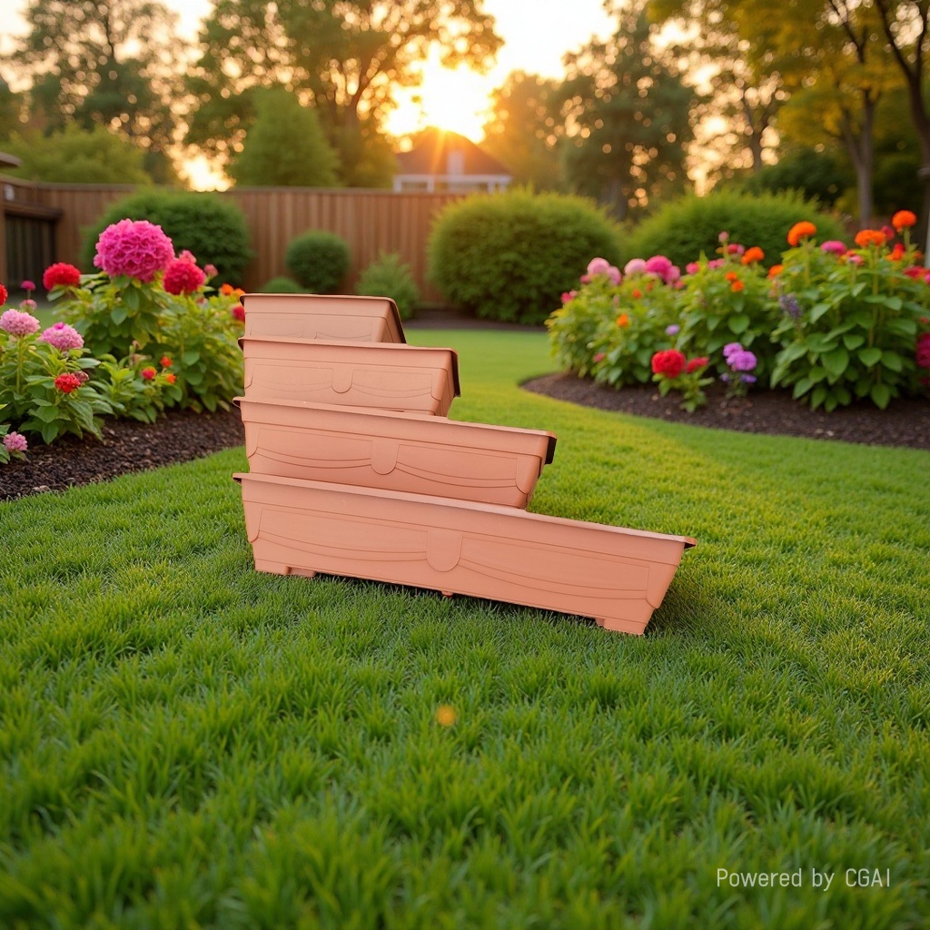 Rectangular plastic flower POTS, balcony POTS, vegetable POTS, rectangular trough flower POTS, plastic flower POTS Application Scenario