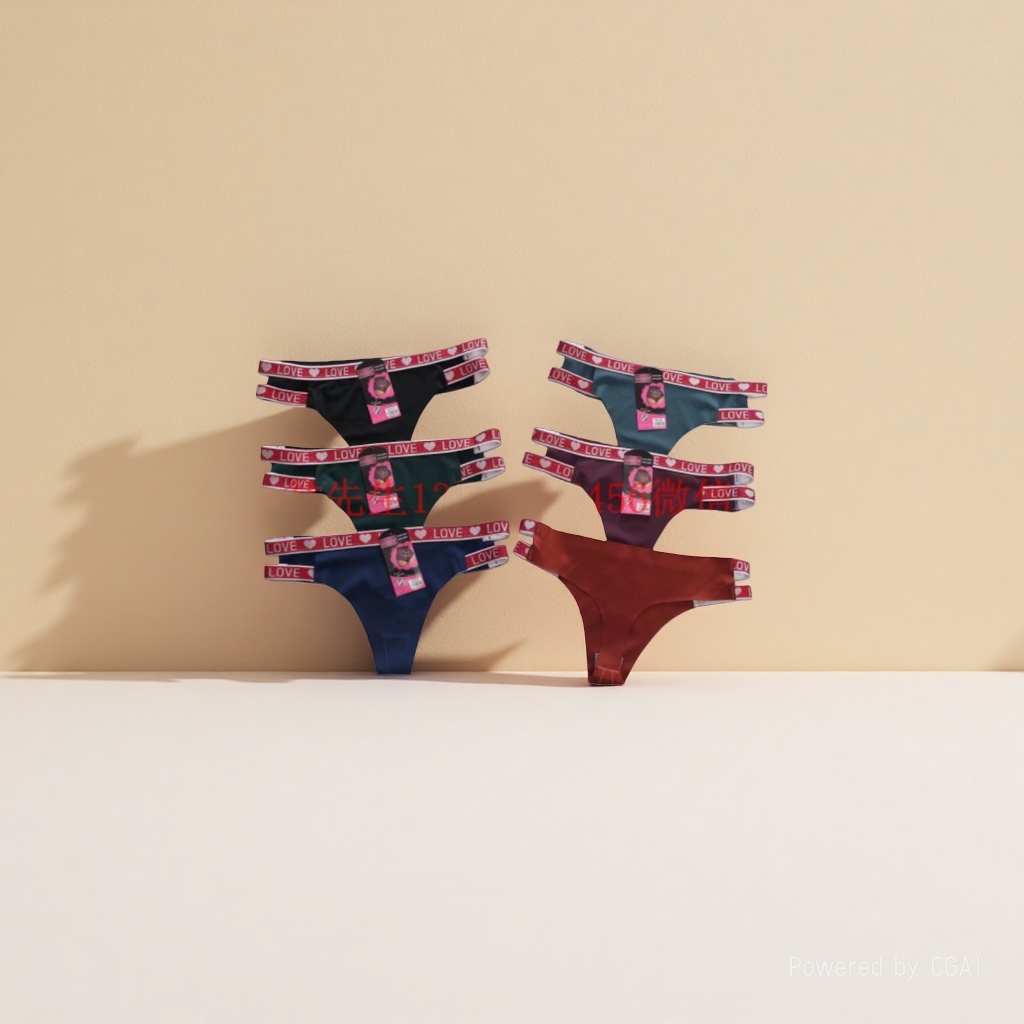 European and American wholesale export seamless LOVE English thong with sexy thong underwear for women, see-through sexiness Application Scenario