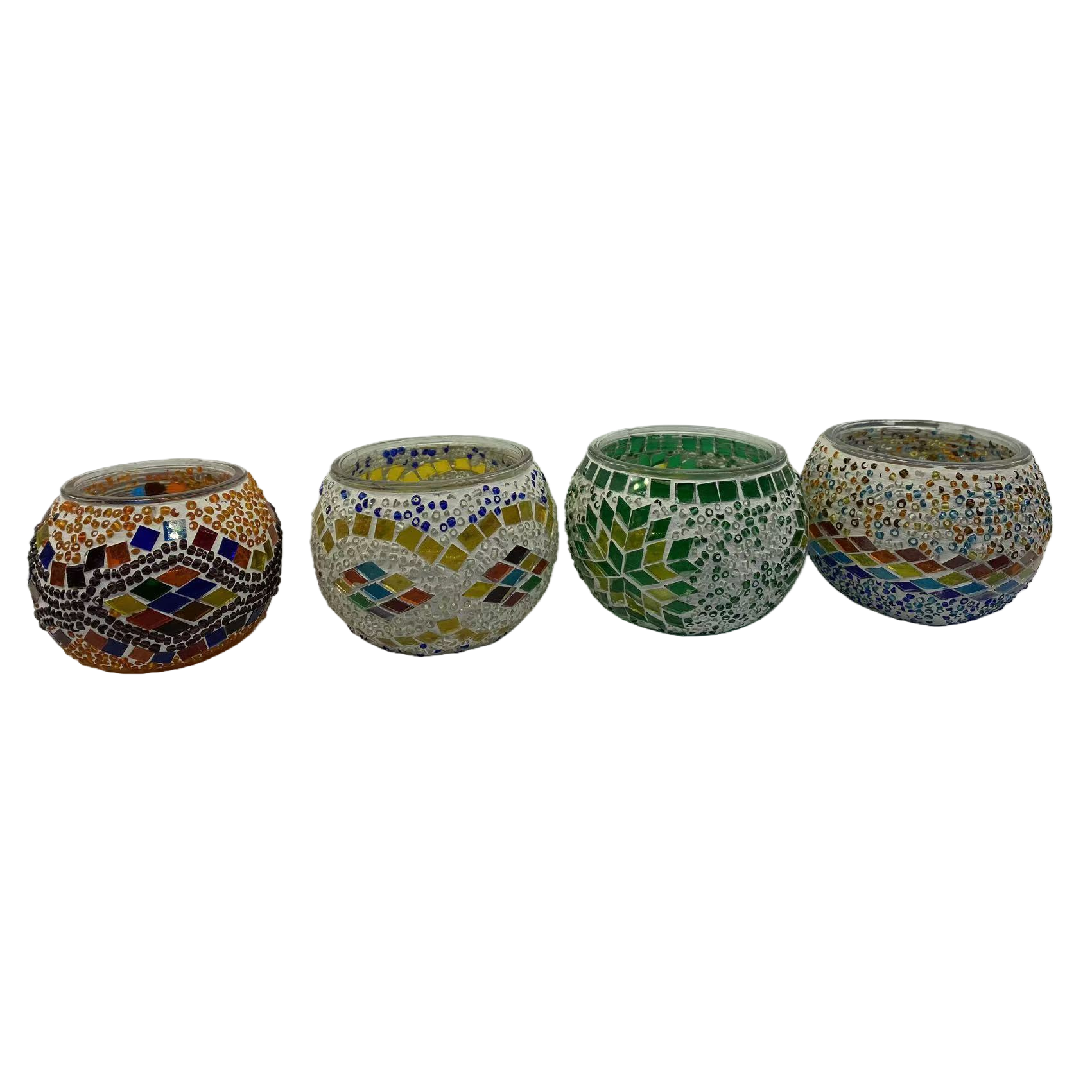 مجموعة زهور خزفية ذات أربعة ألوان Item Picture