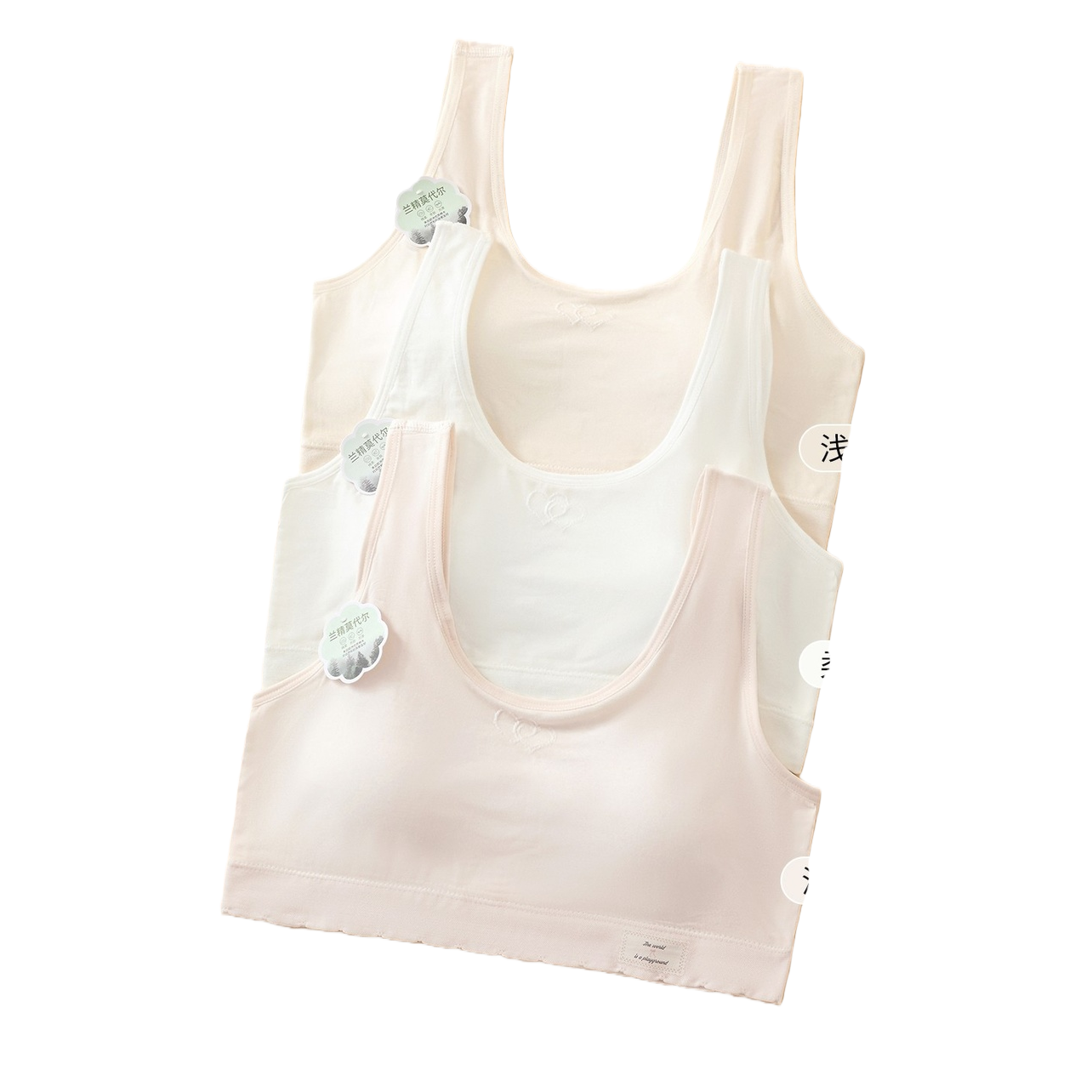 Sujetador para niñas diseño con copa chaleco de desarrollo ropa interior para niños mujeres slim fit comodidad alta calidad Item Picture