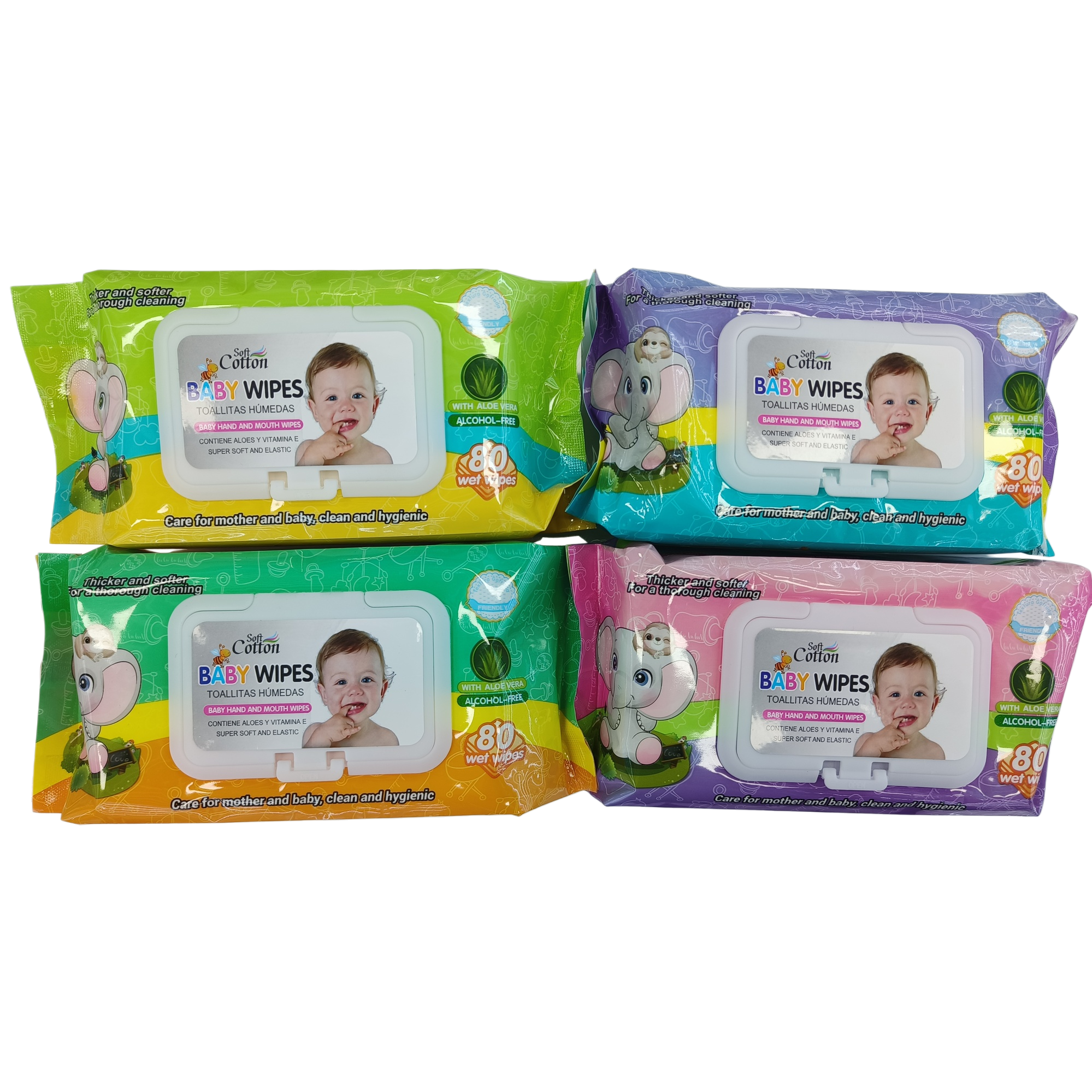 Factory direct sale of 100 pieces of baby wipes with soft covers, Baby Wipes 104647586 Item Picture