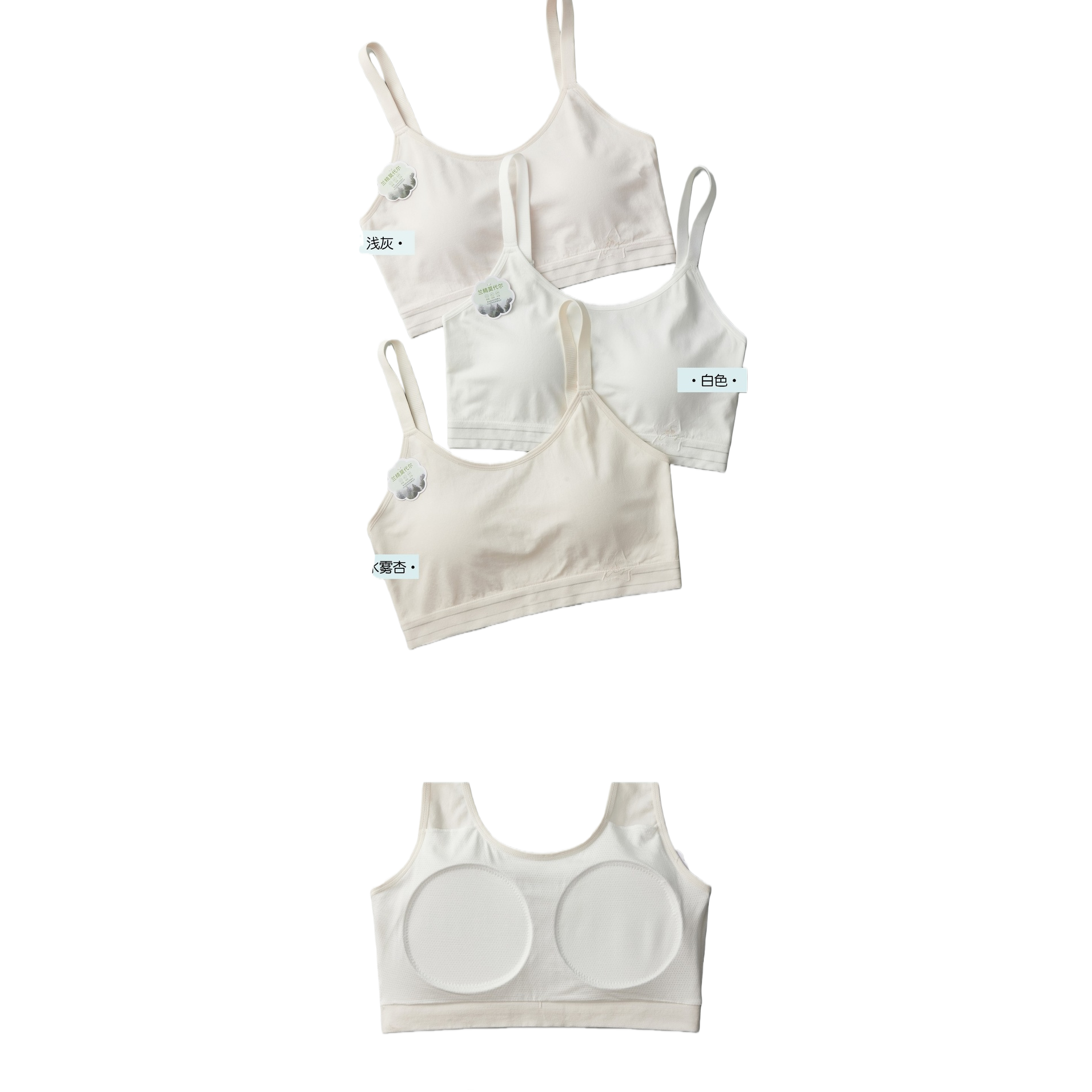 Chica hermosa espalda cuello redondo sin marcas sujetador de mujer chaleco interior respirable cómodo suave ajuste Item Picture