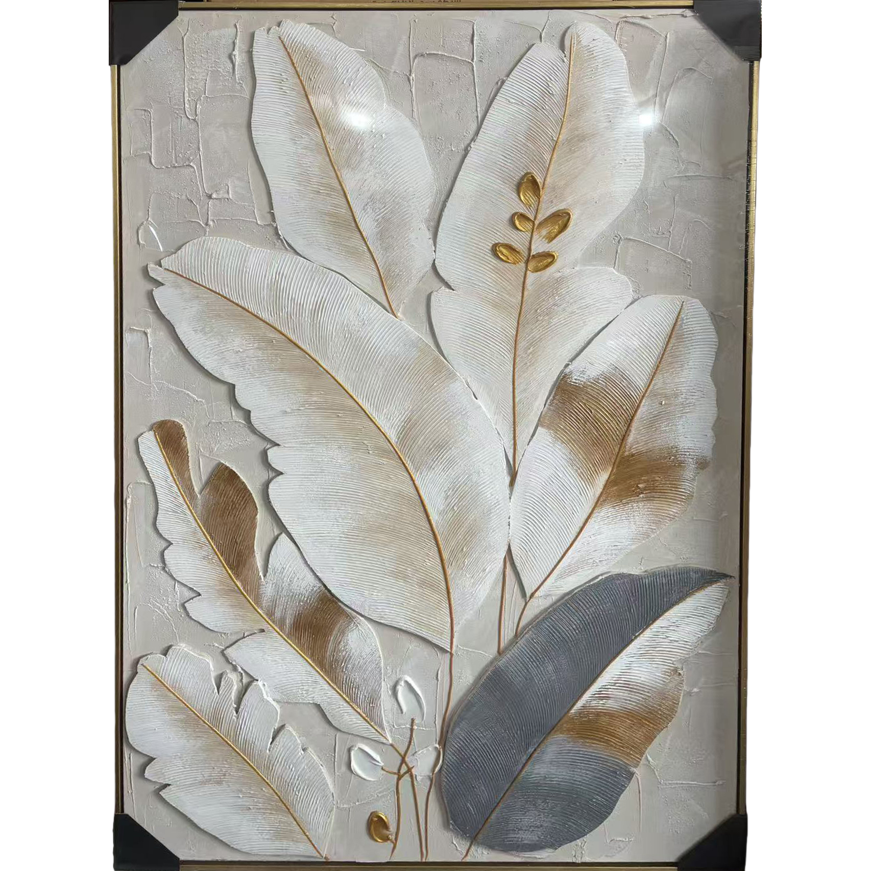 Vintage viento de curación arte floral blanco pintura colgante wabi-sabi viento basalto pasillo versión vertical pintura decorativa sala de estar dormitorio atmósfera sensación textura pintura Item Picture