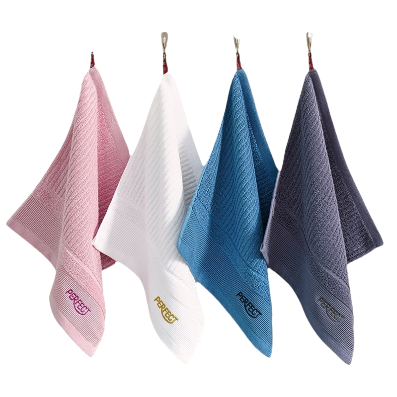 Pure cotton square towels for face washing, household hand towels, all-cotton absorbent, not easy to hang down, hanging square towels