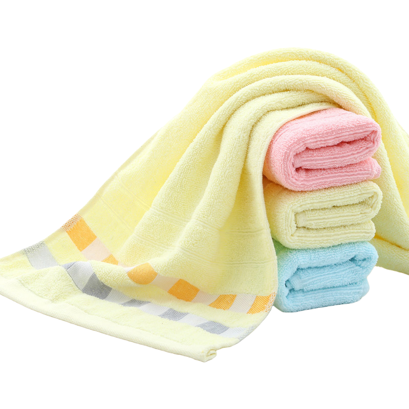 Wholesale of plain, intermittent checkered face towels as gifts for labor protection and return gifts
