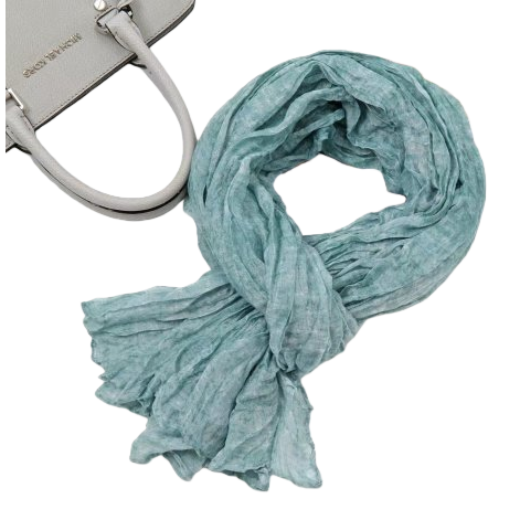 Light green woolen women's long scarf, silk scarf, square scarf, shawl and ribbon Item Picture