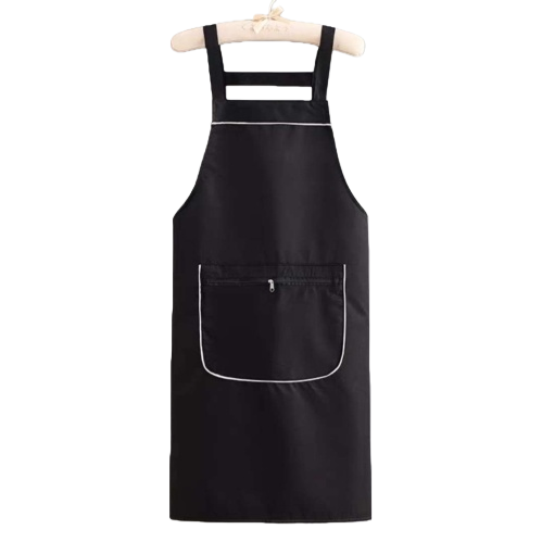 Zipper pocket apron, custom-made logo printed for the catering industry, waterproof work clothes for coffee, milk tea, supermarket and fruit store Item Picture